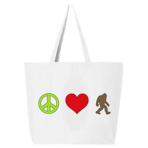 Peace Love Bigfoot  25L Jumbo Tote