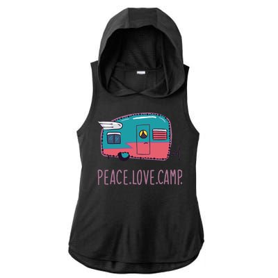 Peace Love Camp Ladies PosiCharge Tri-Blend Wicking Draft Hoodie Tank