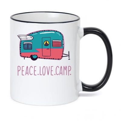 Peace Love Camp 11oz Black Color Changing Mug