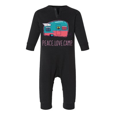 Peace Love Camp Infant Fleece One Piece