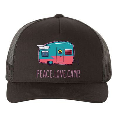 Peace Love Camp Yupoong Adult 5-Panel Trucker Hat