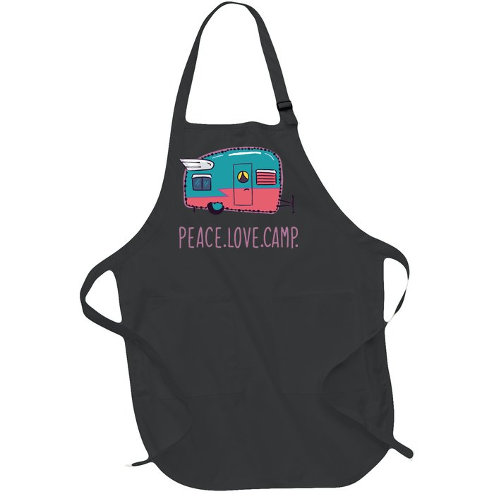 Peace Love Camp Full-Length Apron With Pockets