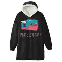 Peace Love Camp Hooded Wearable Blanket