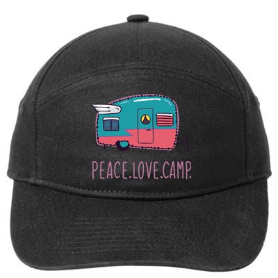 Peace Love Camp 7-Panel Snapback Hat