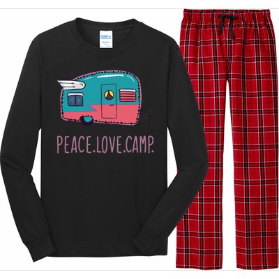 Peace Love Camp Long Sleeve Pajama Set