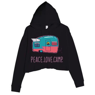 Peace Love Camp Crop Fleece Hoodie