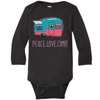 Peace Love Camp Baby Long Sleeve Bodysuit