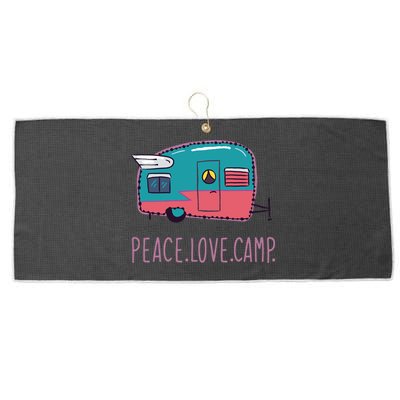 Peace Love Camp Large Microfiber Waffle Golf Towel