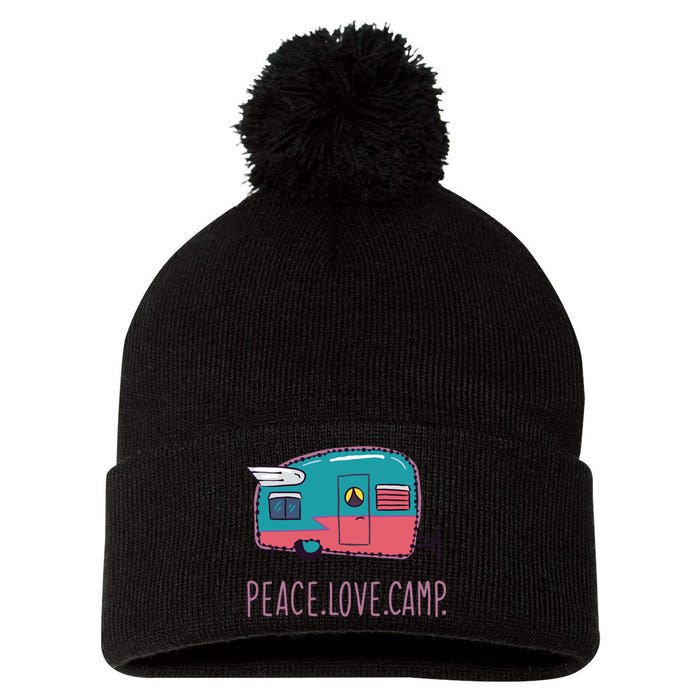 Peace Love Camp Pom Pom 12in Knit Beanie