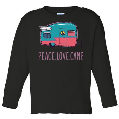 Peace Love Camp Toddler Long Sleeve Shirt