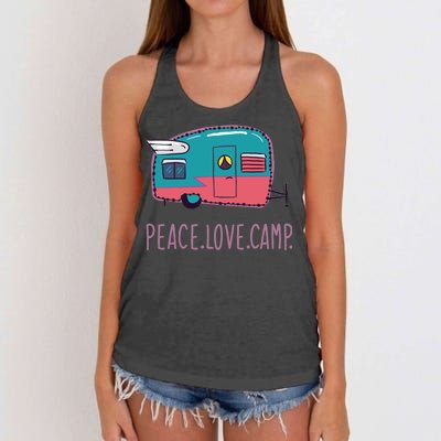 Peace Love Camp Women's Knotted Racerback Tank