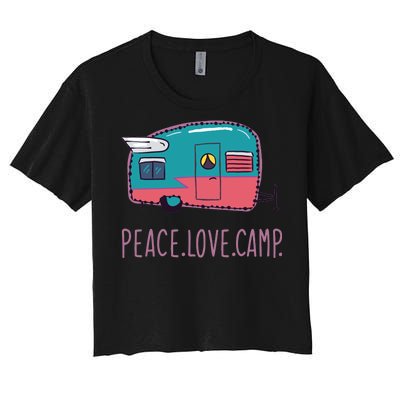 Peace Love Camp Women's Crop Top Tee