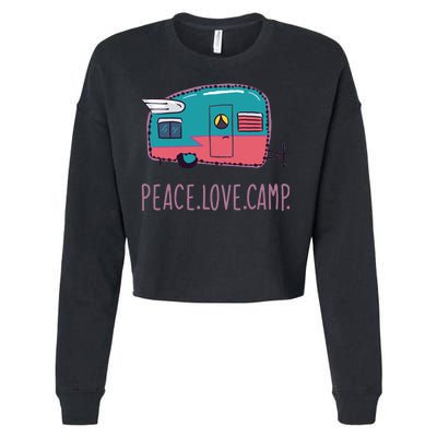 Peace Love Camp Cropped Pullover Crew