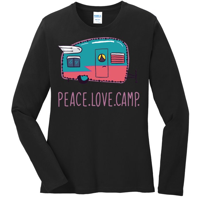 Peace Love Camp Ladies Long Sleeve Shirt