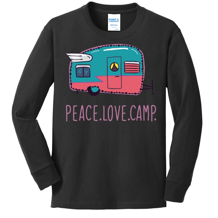 Peace Love Camp Kids Long Sleeve Shirt