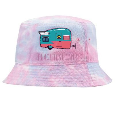 Peace Love Camp Tie-Dyed Bucket Hat