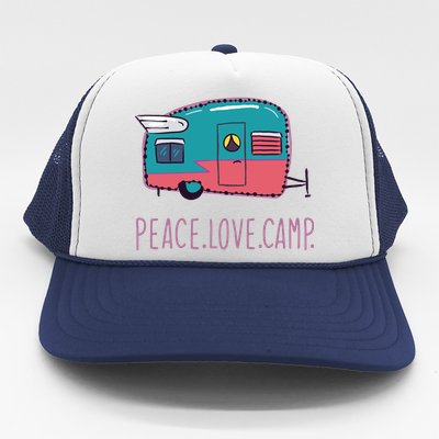 Peace Love Camp Trucker Hat