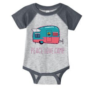 Peace Love Camp Infant Baby Jersey Bodysuit