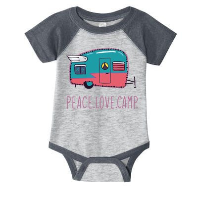 Peace Love Camp Infant Baby Jersey Bodysuit