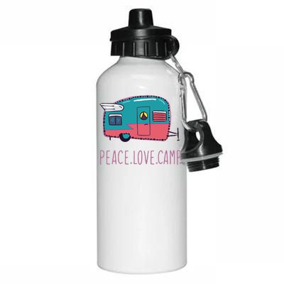 Peace Love Camp Aluminum Water Bottle