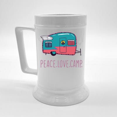 Peace Love Camp Beer Stein