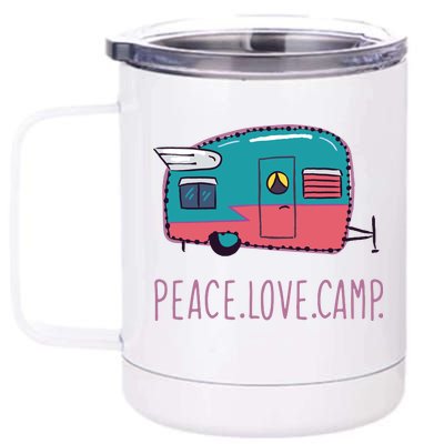 Peace Love Camp 12 oz Stainless Steel Tumbler Cup