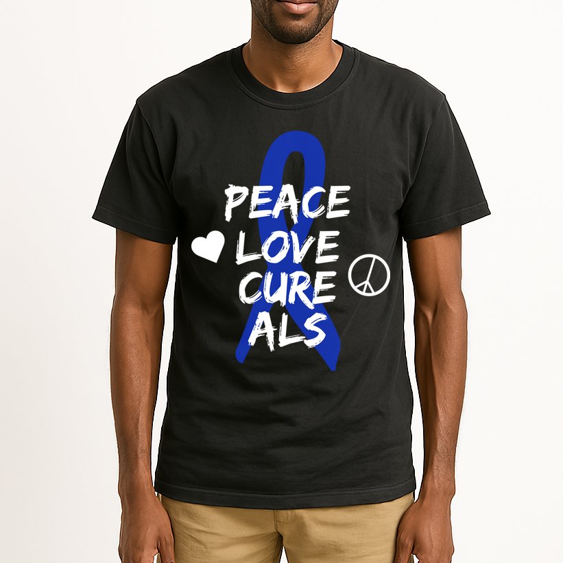 Peace Love Cure ALS Awareness Tall T-Shirt