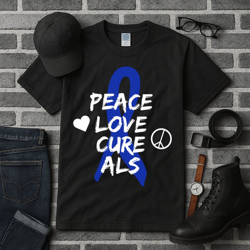Peace Love Cure ALS Awareness Tall T-Shirt