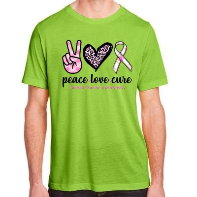 Peace Love Cure Breast Cancer Awareness Fashion Patterns Adult ChromaSoft Performance T-Shirt