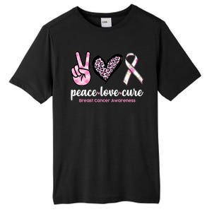 Peace Love Cure Breast Cancer Awareness Fashion Patterns Tall Fusion ChromaSoft Performance T-Shirt