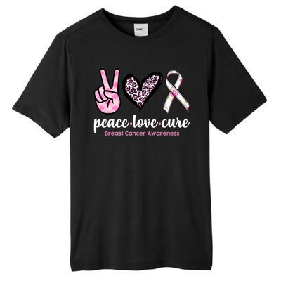 Peace Love Cure Breast Cancer Awareness Fashion Patterns Tall Fusion ChromaSoft Performance T-Shirt