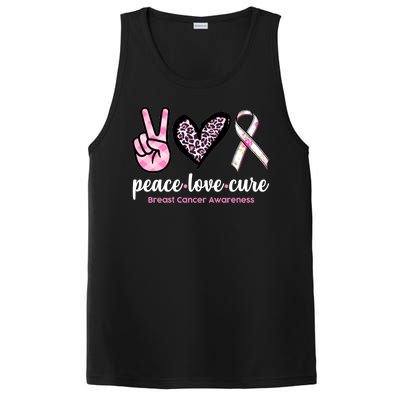 Peace Love Cure Breast Cancer Awareness Fashion Patterns PosiCharge Competitor Tank