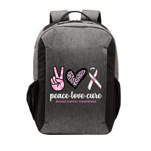 Peace Love Cure Breast Cancer Awareness Fashion Patterns Vector Backpack