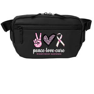 Peace Love Cure Breast Cancer Awareness Fashion Patterns Crossbody Pack