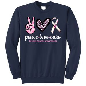 Peace Love Cure Breast Cancer Awareness Fashion Patterns Sweatshirt