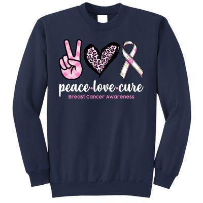 Peace Love Cure Breast Cancer Awareness Fashion Patterns Sweatshirt