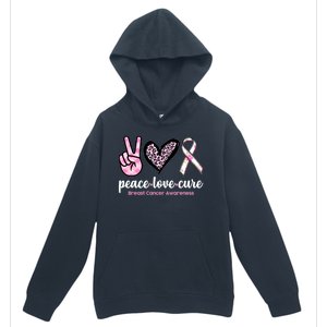 Peace Love Cure Breast Cancer Awareness Fashion Patterns Urban Pullover Hoodie