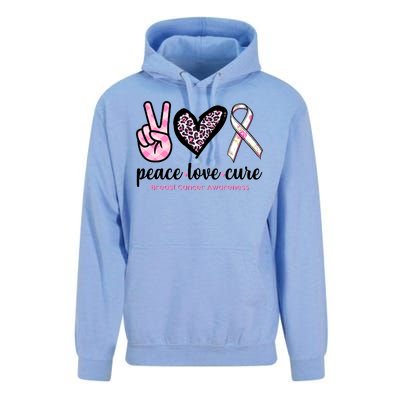 Peace Love Cure Breast Cancer Awareness Fashion Patterns Unisex Surf Hoodie