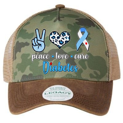 Peace Love Cure Diabetes Legacy Tie Dye Trucker Hat