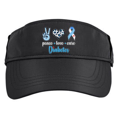 Peace Love Cure Diabetes Adult Drive Performance Visor