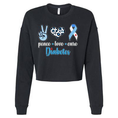 Peace Love Cure Diabetes Cropped Pullover Crew