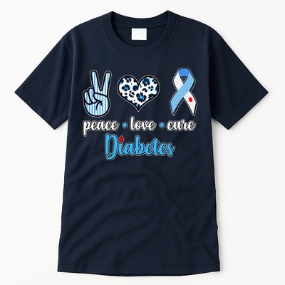 Peace Love Cure Diabetes Tall T-Shirt