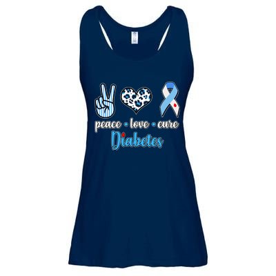 Peace Love Cure Diabetes Ladies Essential Flowy Tank