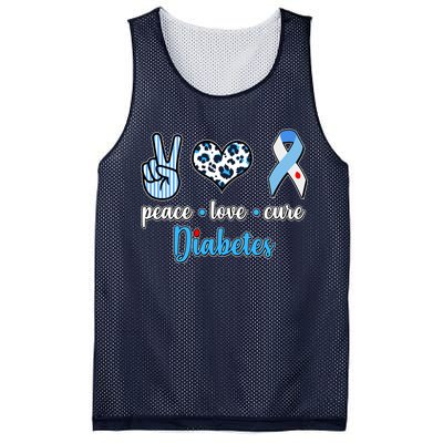 Peace Love Cure Diabetes Mesh Reversible Basketball Jersey Tank