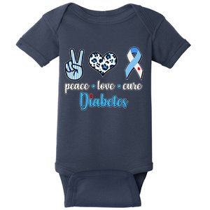 Peace Love Cure Diabetes Baby Bodysuit