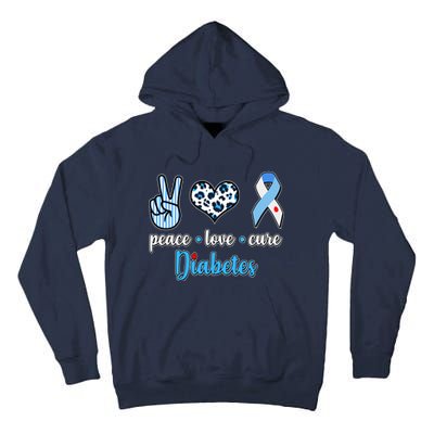 Peace Love Cure Diabetes Tall Hoodie