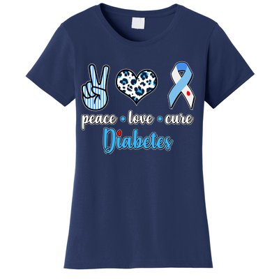 Peace Love Cure Diabetes Women's T-Shirt