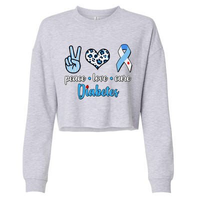 Peace Love Cure Diabetes Cropped Pullover Crew