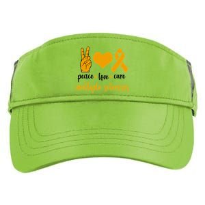 Peace Love Cure Multiple Sclerosis Adult Drive Performance Visor