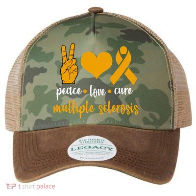 Peace Love Cure Multiple Sclerosis Legacy Tie Dye Trucker Hat